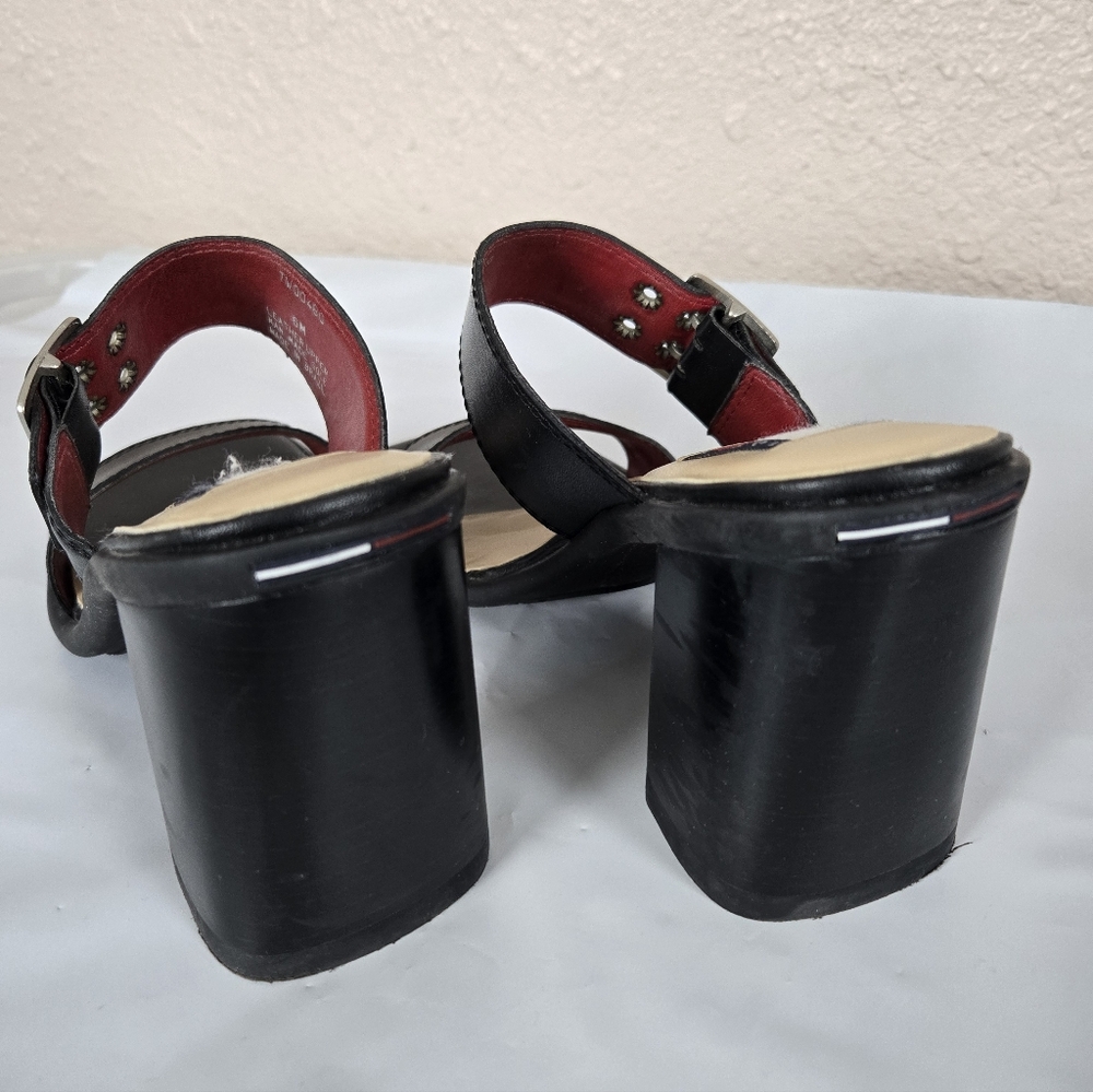 Tommy Hilfiger Angie Black Heels Size 6M Pre-Owned #2A2656 - Picture 4 of 7